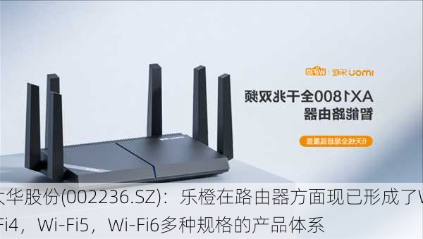 大华股份(002236.SZ)：乐橙在路由器方面现已形成了Wi-Fi4，Wi-Fi5，Wi-Fi6多种规格的产品体系