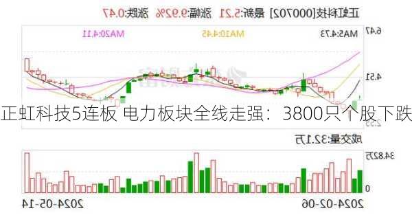 正虹科技5连板 电力板块全线走强：3800只个股下跌