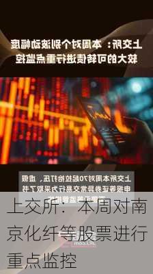 上交所：本周对南京化纤等股票进行重点监控