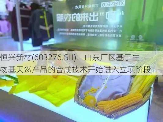 恒兴新材(603276.SH)：山东厂区基于生物基天然产品的合成技术开始进入立项阶段