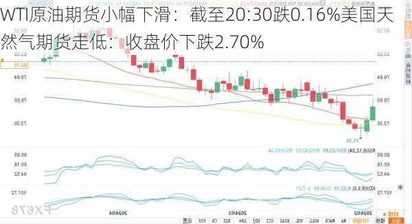 WTI原油期货小幅下滑：截至20:30跌0.16%美国天然气期货走低：收盘价下跌2.70%