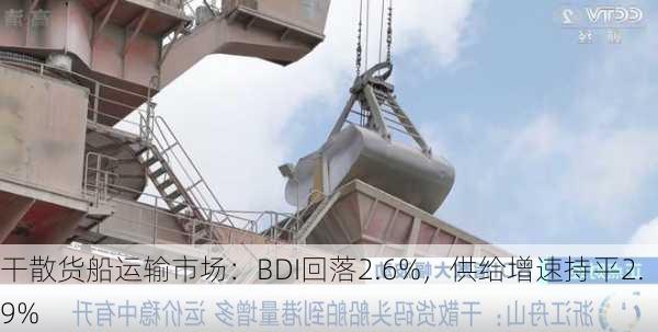 干散货船运输市场：BDI回落2.6%，供给增速持平2.9%