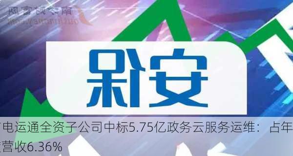 广电运通全资子公司中标5.75亿政务云服务运维：占年度营收6.36%