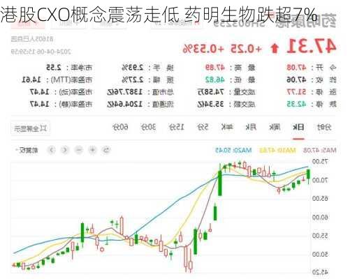 港股CXO概念震荡走低 药明生物跌超7%