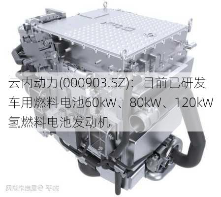 云内动力(000903.SZ)：目前已研发车用燃料电池60kW、80kW、120kW氢燃料电池发动机