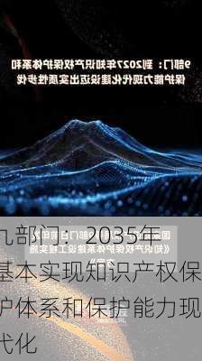 九部门：2035年基本实现知识产权保护体系和保护能力现代化