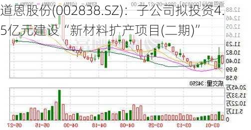 道恩股份(002838.SZ)：子公司拟投资4.5亿元建设“新材料扩产项目(二期)”