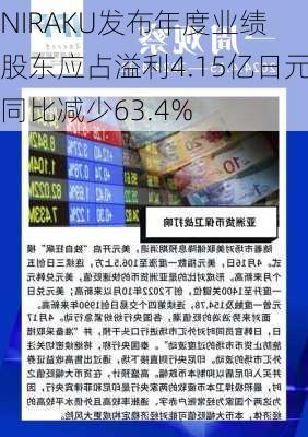 NIRAKU发布年度业绩 股东应占溢利4.15亿日元同比减少63.4%