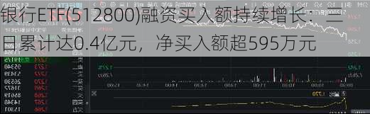 银行ETF(512800)融资买入额持续增长：三日累计达0.4亿元，净买入额超595万元