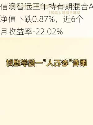 信澳智远三年持有期混合A：净值下跌0.87%，近6个月收益率-22.02%