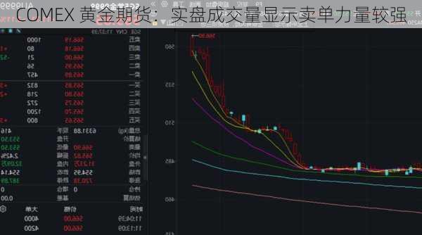 COMEX 黄金期货：实盘成交量显示卖单力量较强