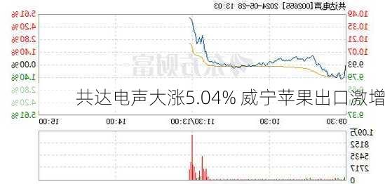 共达电声大涨5.04% 威宁苹果出口激增