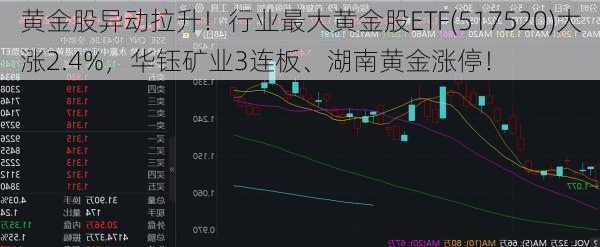 黄金股异动拉升！行业最大黄金股ETF(517520)大涨2.4%，华钰矿业3连板、湖南黄金涨停！