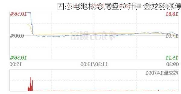 固态电池概念尾盘拉升，金龙羽涨停