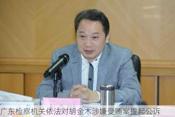 广东检察机关依法对胡金木涉嫌受贿案提起公诉