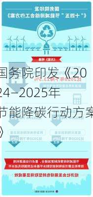 国务院印发《2024―2025年节能降碳行动方案》