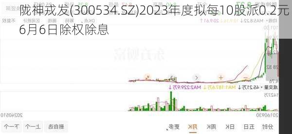 陇神戎发(300534.SZ)2023年度拟每10股派0.2元 6月6日除权除息