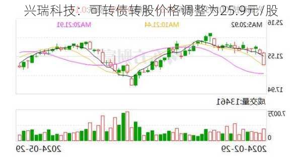 兴瑞科技：可转债转股价格调整为25.9元/股