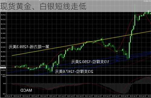 现货黄金、白银短线走低