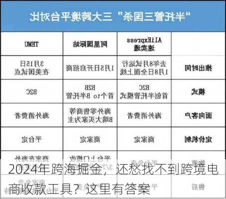 2024年跨海掘金，还愁找不到跨境电商收款工具？这里有答案