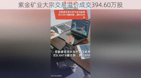 紫金矿业大宗交易溢价成交394.60万股