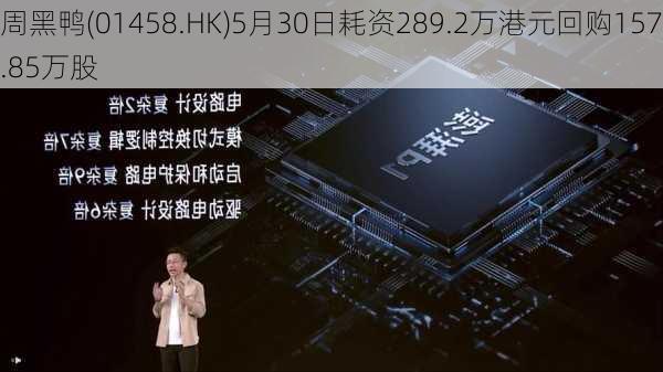 周黑鸭(01458.HK)5月30日耗资289.2万港元回购157.85万股