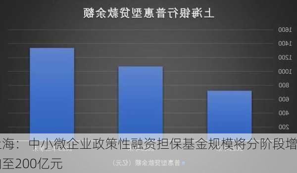 上海：中小微企业政策性融资担保基金规模将分阶段增加至200亿元