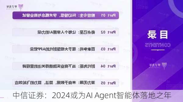 中信证券：2024或为AI Agent智能体落地之年