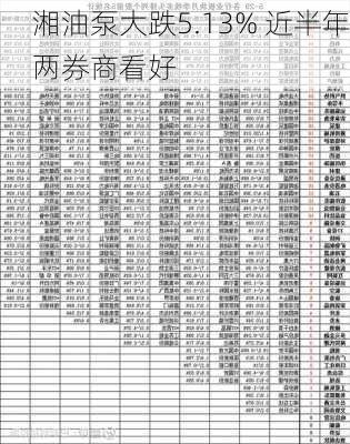 湘油泵大跌5.13% 近半年两券商看好