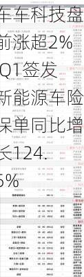 车车科技盘前涨超2% Q1签发新能源车险保单同比增长124.5%