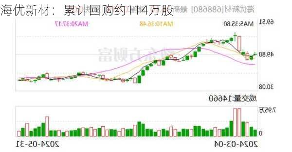 海优新材：累计回购约114万股