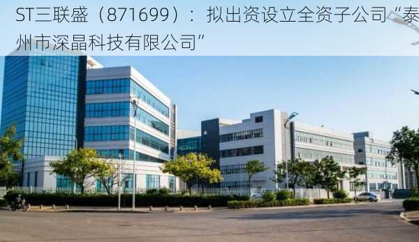 ST三联盛（871699）：拟出资设立全资子公司“泰州市深晶科技有限公司”