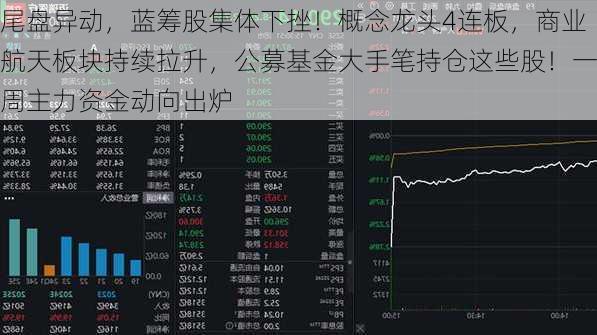 尾盘异动，蓝筹股集体下挫！概念龙头4连板，商业航天板块持续拉升，公募基金大手笔持仓这些股！一周主力资金动向出炉