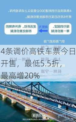 4条调价高铁车票今日开售，最低5.5折，最高增20%