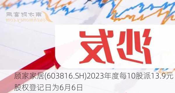 顾家家居(603816.SH)2023年度每10股派13.9元 股权登记日为6月6日