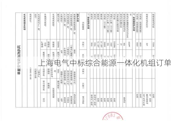 上海电气中标综合能源一体化机组订单