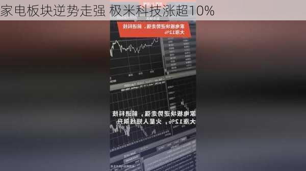 家电板块逆势走强 极米科技涨超10%