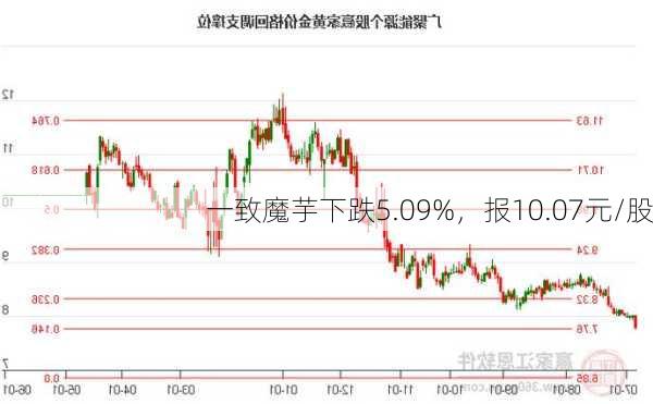 一致魔芋下跌5.09%，报10.07元/股