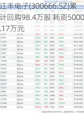 江丰电子(300666.SZ)累计回购98.4万股 耗资5000.17万元