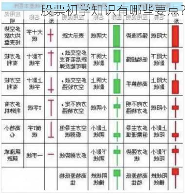 股票初学知识有哪些要点？