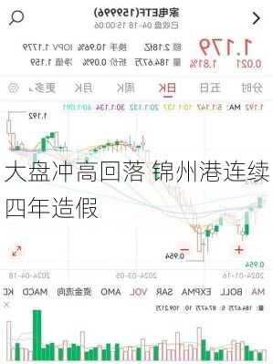 大盘冲高回落 锦州港连续四年造假