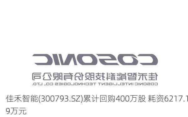 佳禾智能(300793.SZ)累计回购400万股 耗资6217.19万元