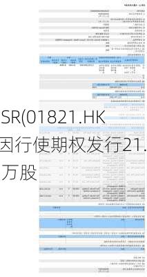 ESR(01821.HK)因行使期权发行21.59万股