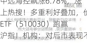 中远海控飙涨6.78%，涨上热搜！多重利好叠加，价值ETF（510030）跑赢沪指！机构：对后市表现不必悲观