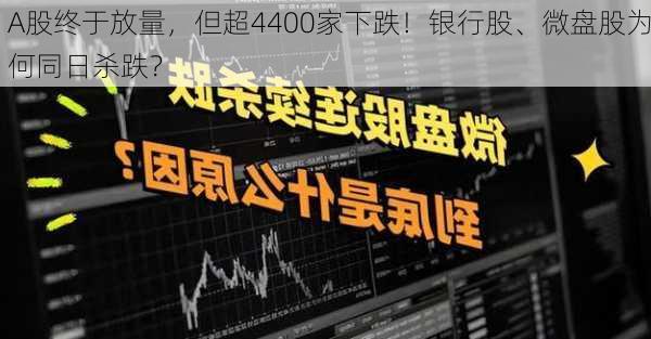 A股终于放量，但超4400家下跌！银行股、微盘股为何同日杀跌？