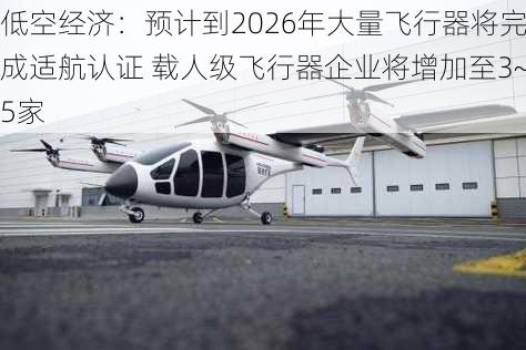 低空经济：预计到2026年大量飞行器将完成适航认证 载人级飞行器企业将增加至3~5家