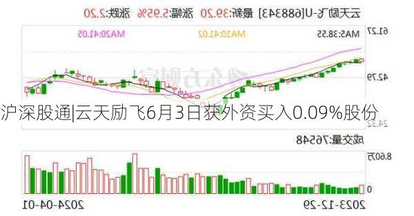 沪深股通|云天励飞6月3日获外资买入0.09%股份