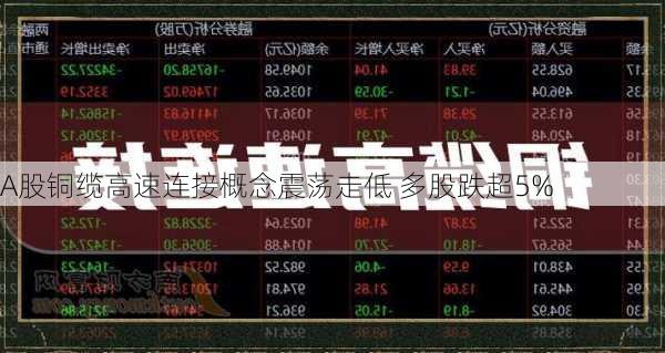 A股铜缆高速连接概念震荡走低 多股跌超5%