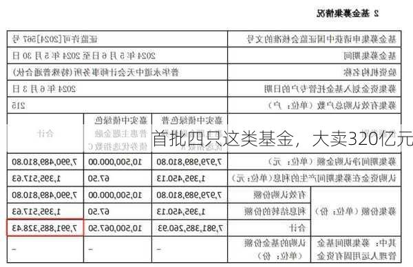 首批四只这类基金，大卖320亿元