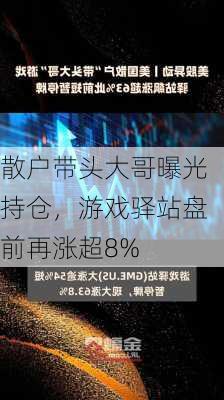 散户带头大哥曝光持仓，游戏驿站盘前再涨超8%